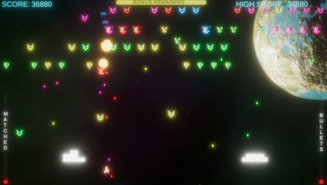 Neon Invaders Gameplay Screenshot